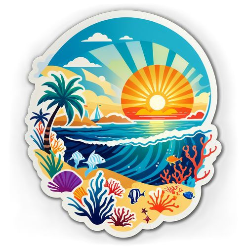 Gulf of Mexico Sunset Sticker