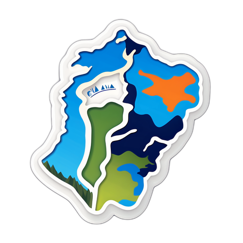 Mapa estilizado de Argentina y Chile