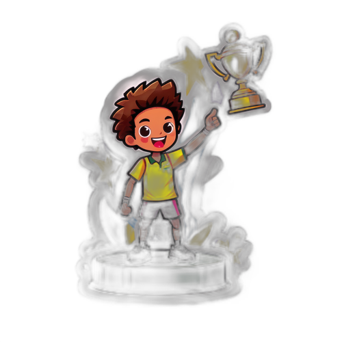 Stiker Pemain Badminton Kartun Imut