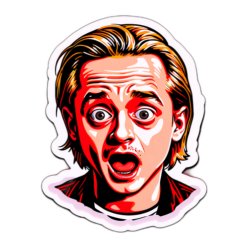 Sticker Humorístico de Macaulay Culkin en 'Home Alone'