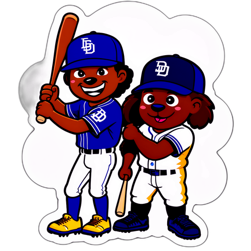 Sticker ng Pista ng Rivalry ng Padres at Dodgers