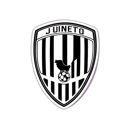Sticker ya Juventus na Mpira na Kombe