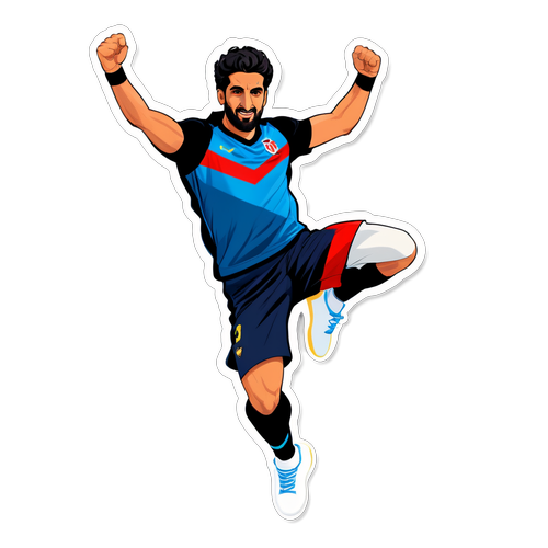 Sticker Omar Marmoush dalam Pose Aksi