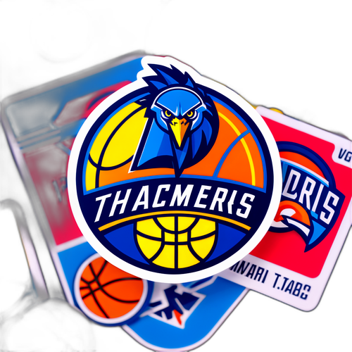 Pacers and Thunder Basketball Logos Sticker