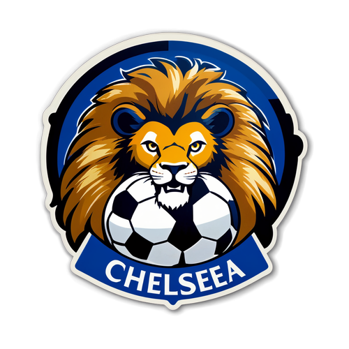 Shocking Chelsea Sticker: Lion, Ball, and Bold Blue Style That Fans Can't Resist!