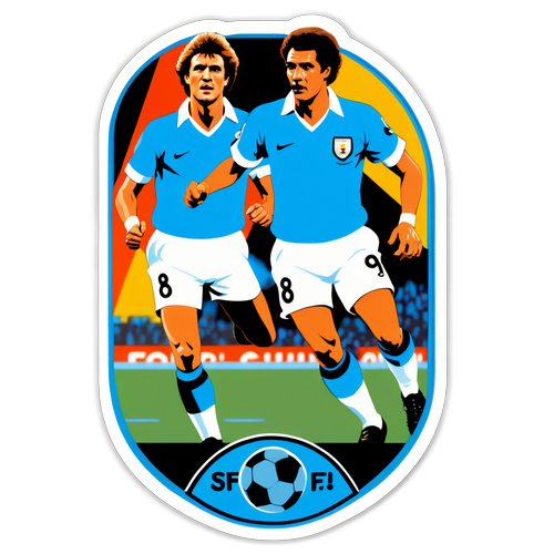 Revivez l’Ére Dorée : Le Duel Épique entre Man City et Fulham en Stickers Rétro des Années 80!