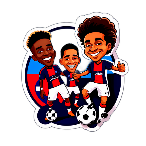 Adesivo Divertido de Futebol - Paris Saint Germain