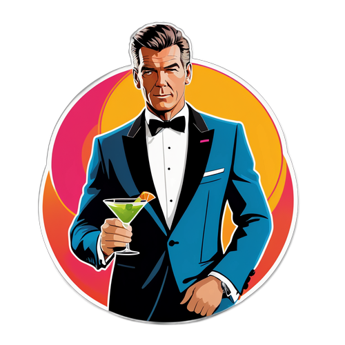 En cool klistermärke med James Bond