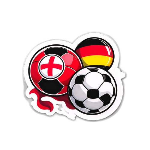 Anglia U21–Németország U21 Sportmatchek Díszítő Matrica