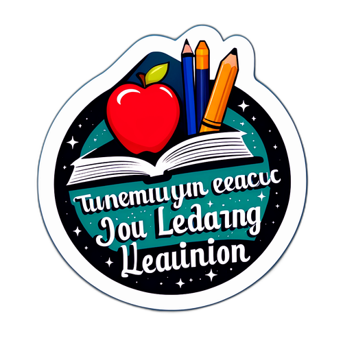 Creative nálepka na památku váženého učitele