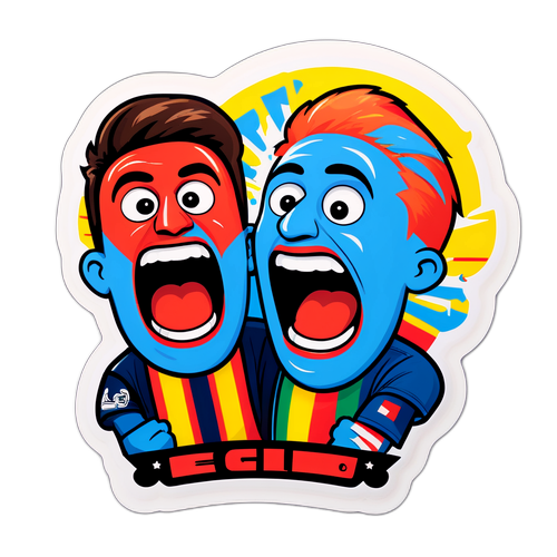 A sticker van AZ-supporterende fans
