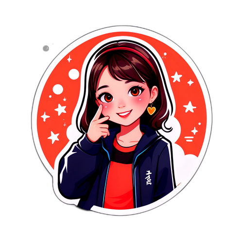 潮流網紅自拍趣味貼紙