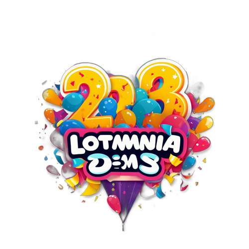 Ilustre os números da Lotomania 2826 com confetes e serpentinas