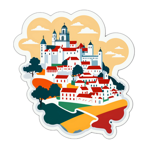 Mapa Estilizado de Estremoz, Portugal