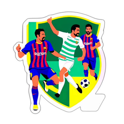 Elche mot FC Barcelona Sticker