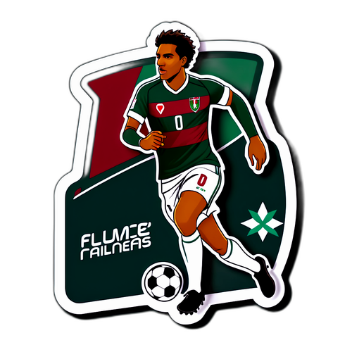 Autocolant fotbalist în acțiune - Fluminense vs Palmeiras