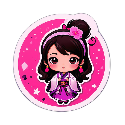 可愛角色貼紙設計