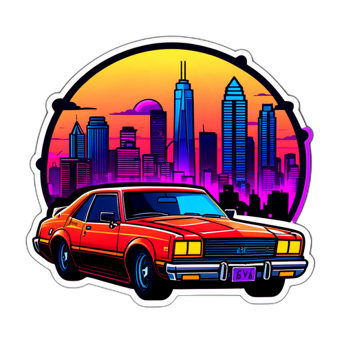 Stickers GTA 6: Skyline Urbano Notturno