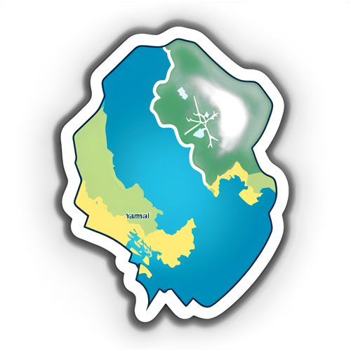 Наклейка з картою Ямалу