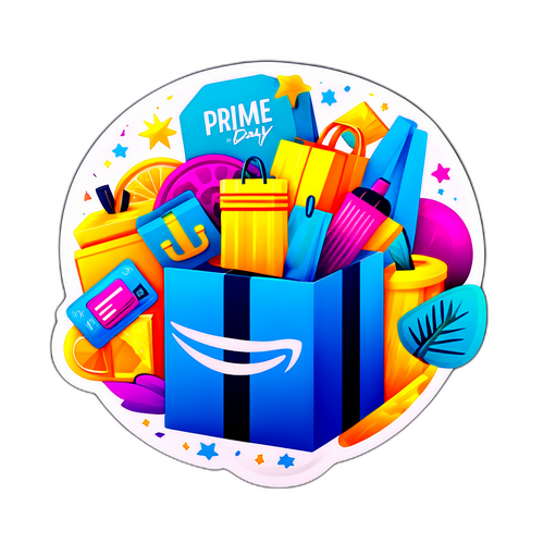 Design d'un autocollant pour le Prime Day d'Amazon