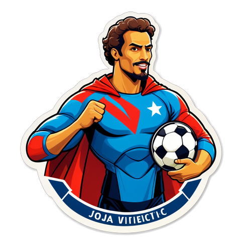 Adesivo do Joao Vicente como Super-Herói do Futebol
