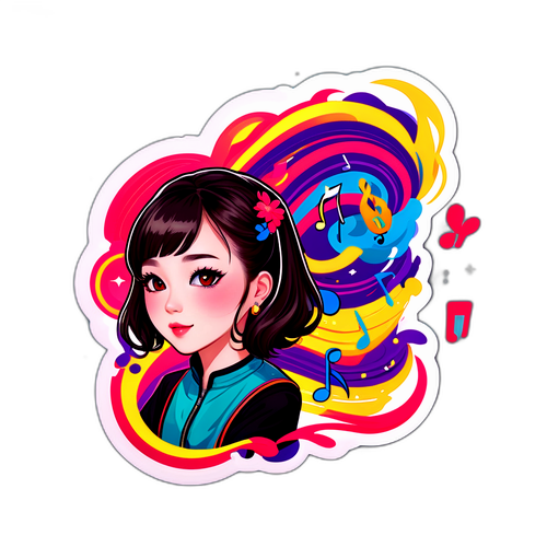 音樂靈動的貼紙