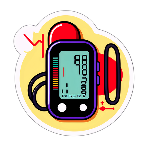 स्वास्थ्य-थीम वाला बीपी स्टिकर