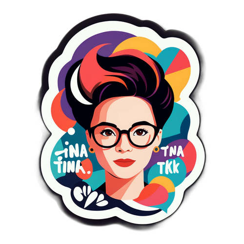 Empowering Minimalist Sticker of Tina Kotek