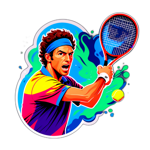 Retrato dinámico de Ben Shelton en acción