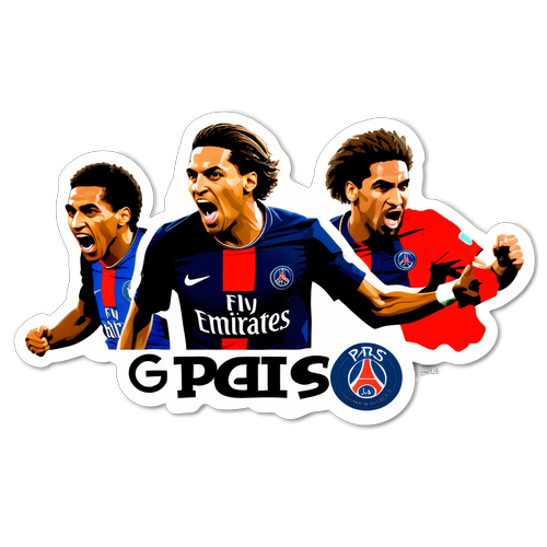 PSG Oyuncuları Aksiyon Stickerı