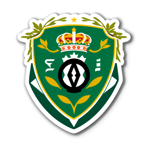 Sticker Real Betis cu Ramuri de Măslin