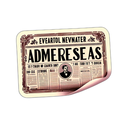 Vintage klistremerke design for Adressa