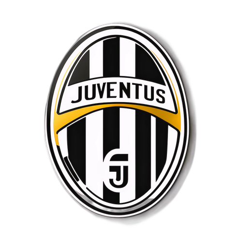 การออกแบบสติกเกอร์โลโก้ยูเวนตุสในสไตล์โมเดิร์น