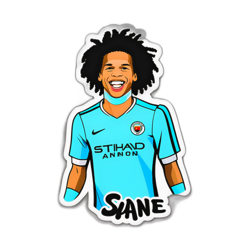 Desain Stiker Leroy Sane Merayakan Gol