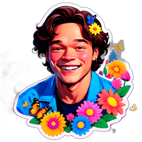 Colorful Smiling Character Sticker