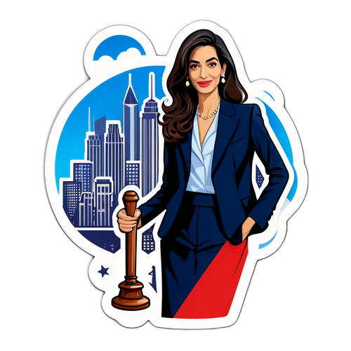 Amal Clooney med Retfærdighedens Gavel