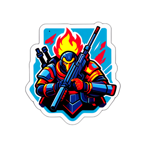 실시간 전투 캐릭터 스티커 디자인