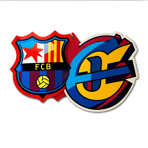 Minimalist Graffiti FC Barcelona Sticker