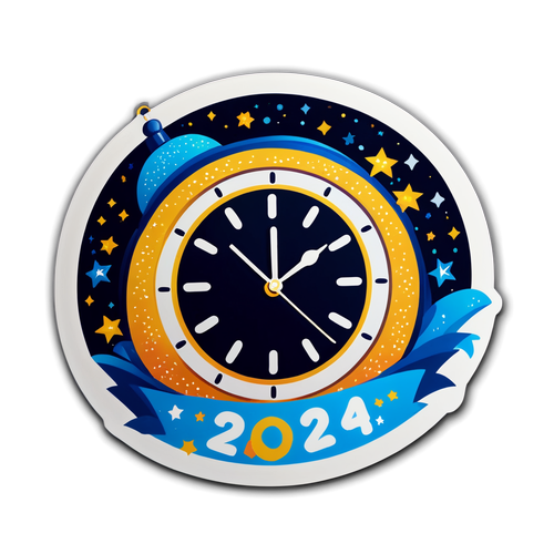 Dynamic Sticker ng Oras na Dumadating ang 2024