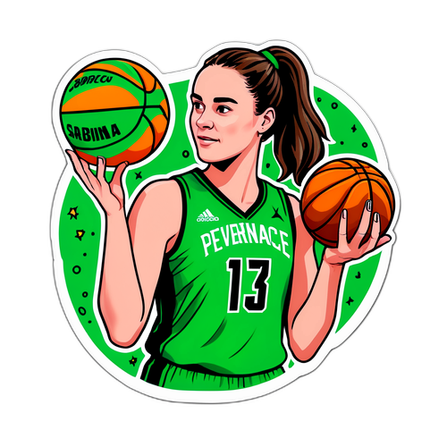 Motivating Sabrina Ionescu Basketball Sticker