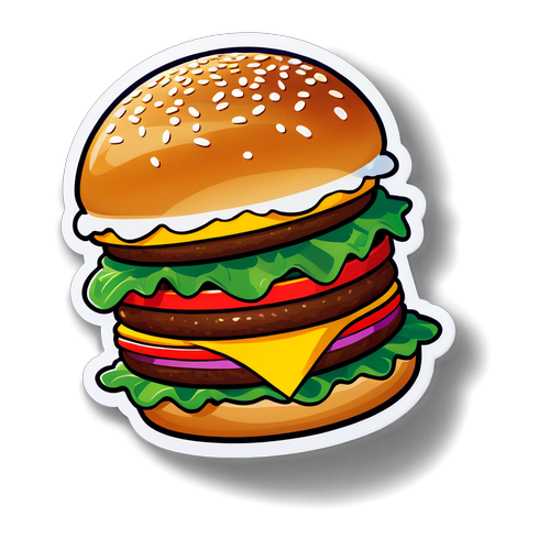 Autocolant cu un hamburger faimos McDonald's