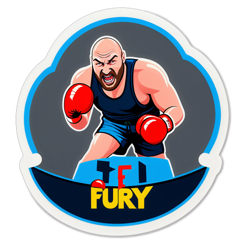 Tyson Fury győzelmét ünneplő matrica