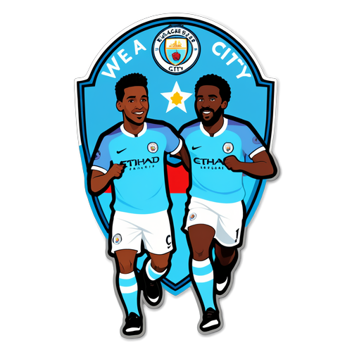 Sticker vui nhộn về trận đấu Man City với khẩu hiệu 'We Are City!'