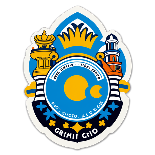 Stiker Logo Grêmio dengan Simbol Ikonik Porto Alegre