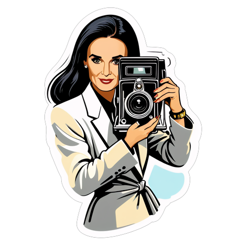 Demi Moore: Vintage Kauneus – Ikoninen Tähti Sticker!