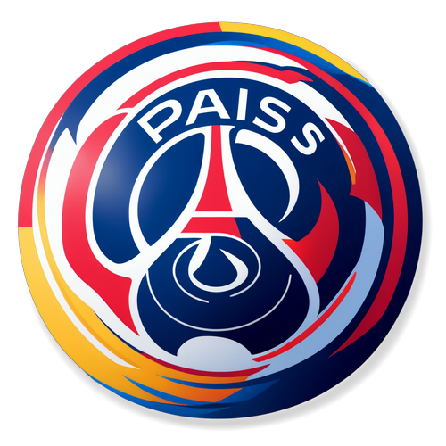 Vibrant PSG Logo sa Pabalat ng Football