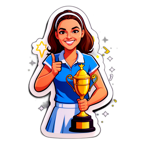 Adesivo de Celebrar Conquistas de Tenis