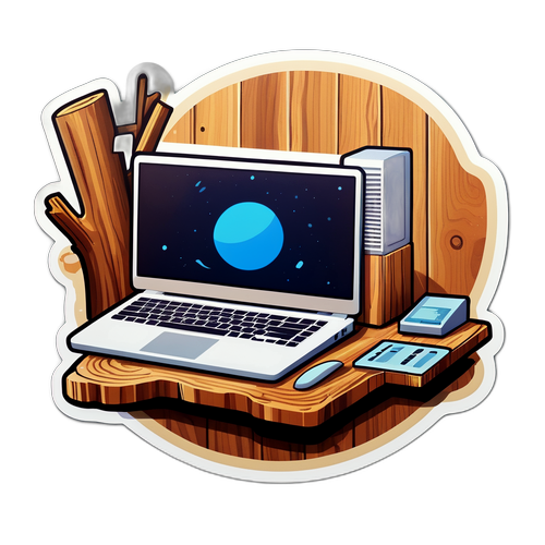 Holz und Technologie interagieren