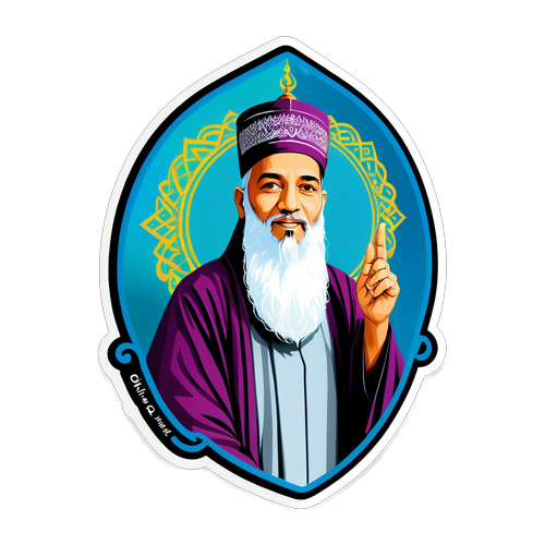 Penuh Inspirasi! Stiker Ustadz Yazid Bin Abdul Qadir Jawas yang Memancarkan Damai dan Spiritualitas