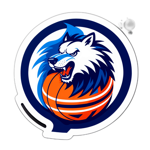 UConn Vintage Basketball Sticker